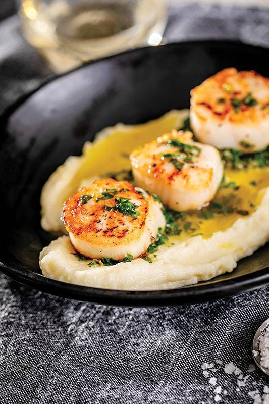 RECIPE: Sea Scallops with Parsnip Puree and Herbs