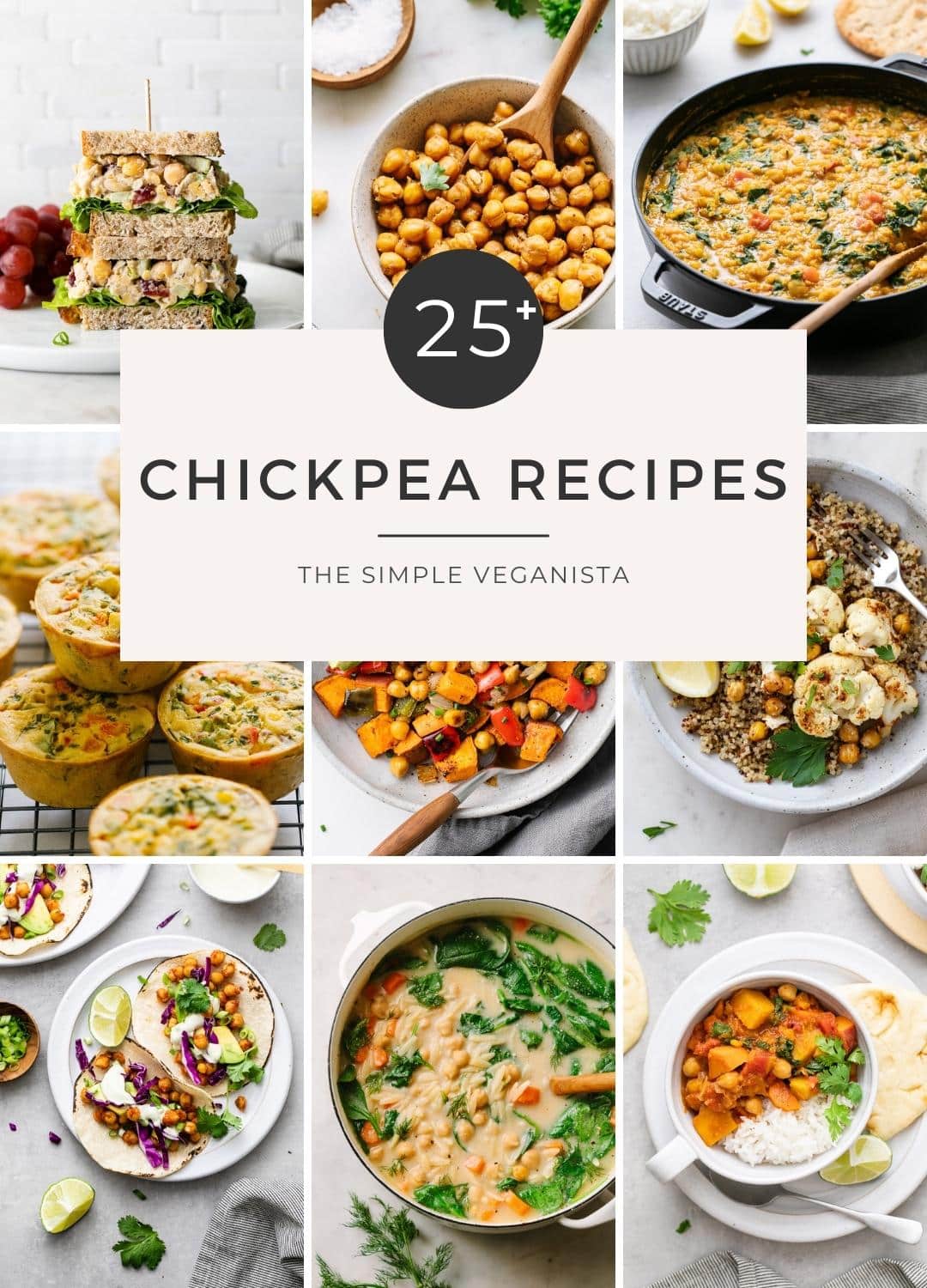 chickpea recipe roundup graphic.