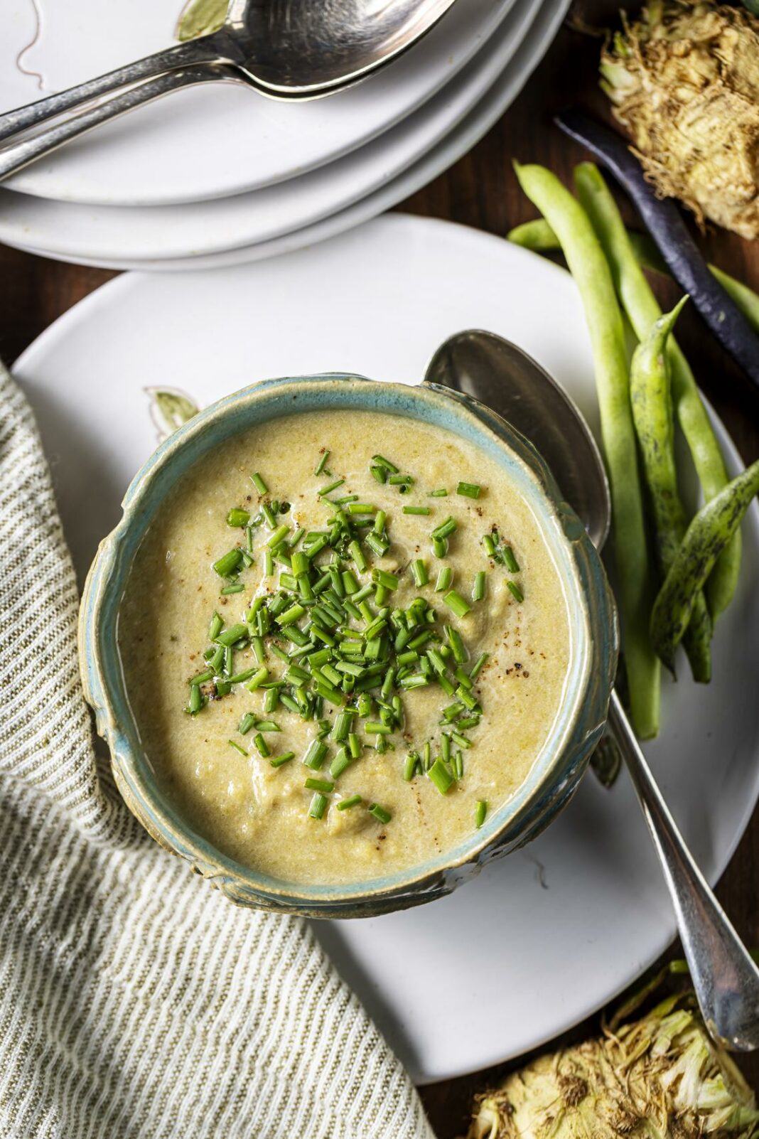 Green bean and celery soup