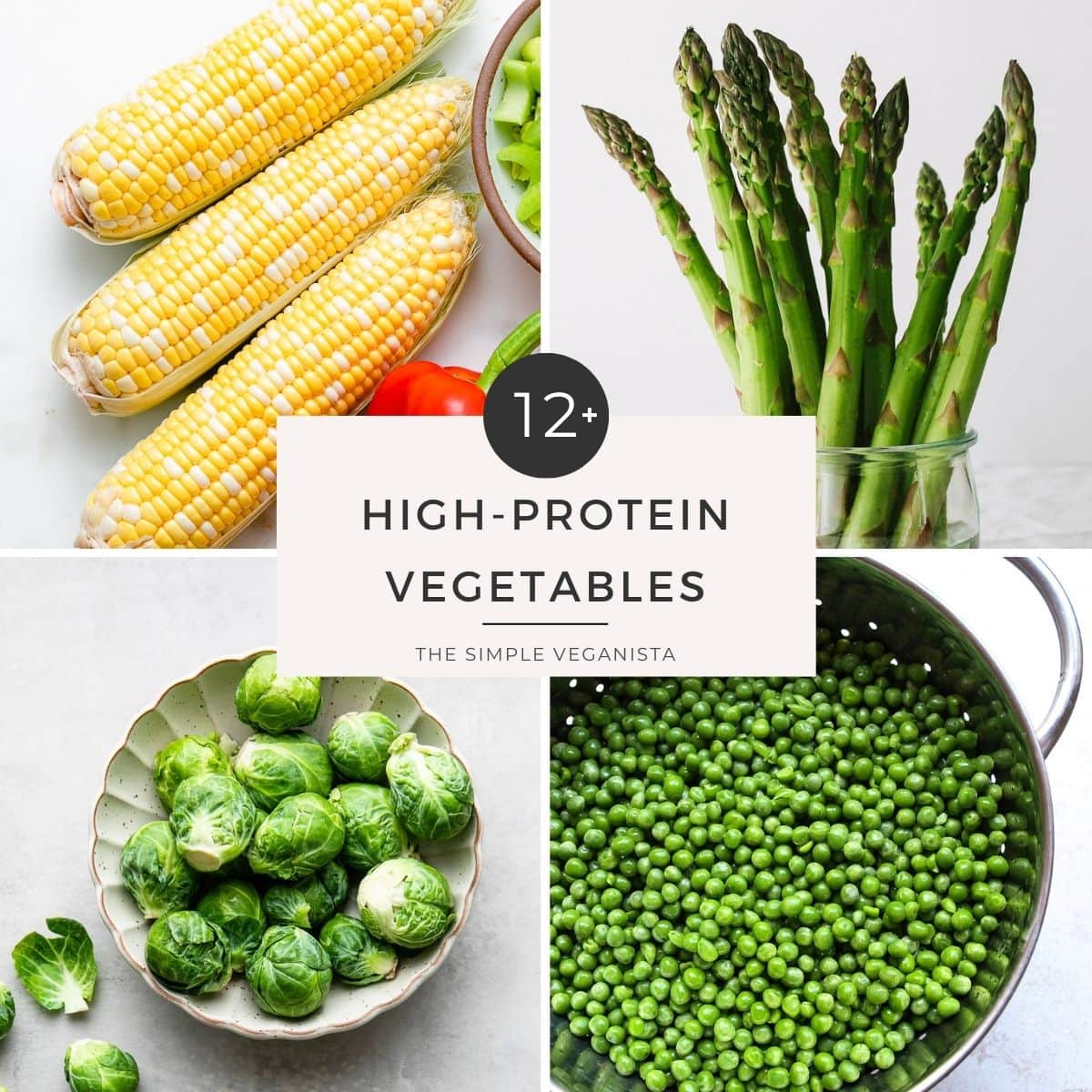 high protein vegetables graphic.