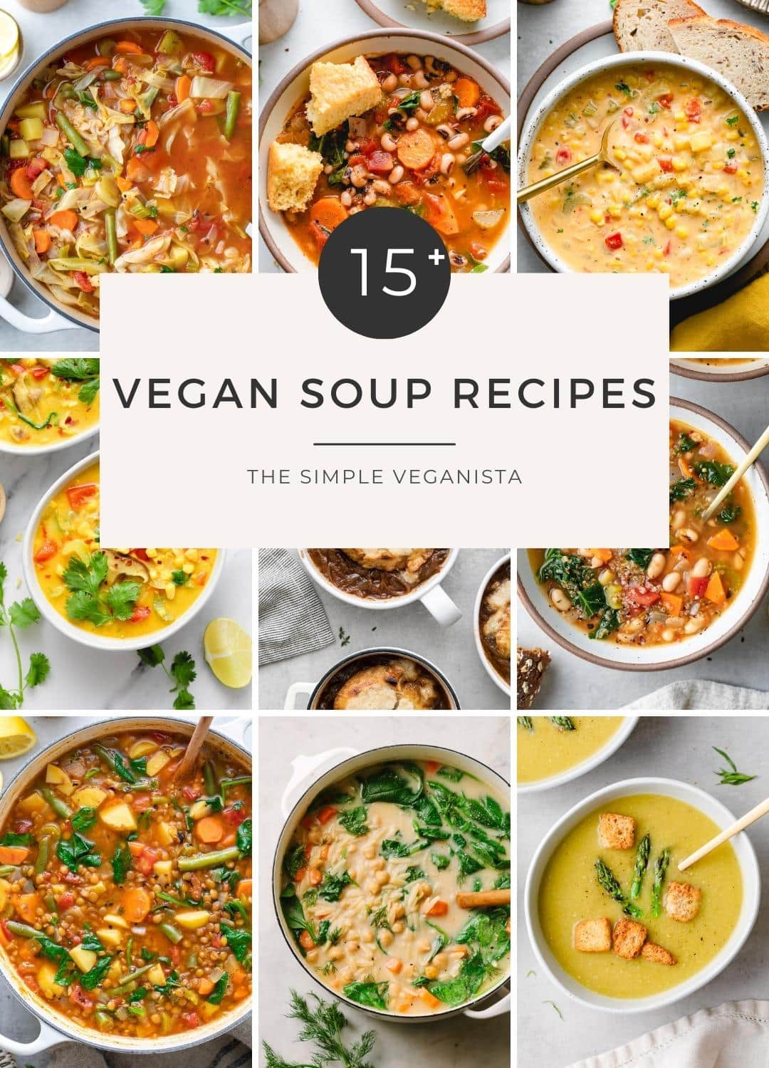 best vegan soup recipes roundup graphic.